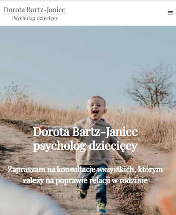 Bartosz Miłek portfolio Dorota Bartz-Janiec psycholog, psycholog dziecięcy