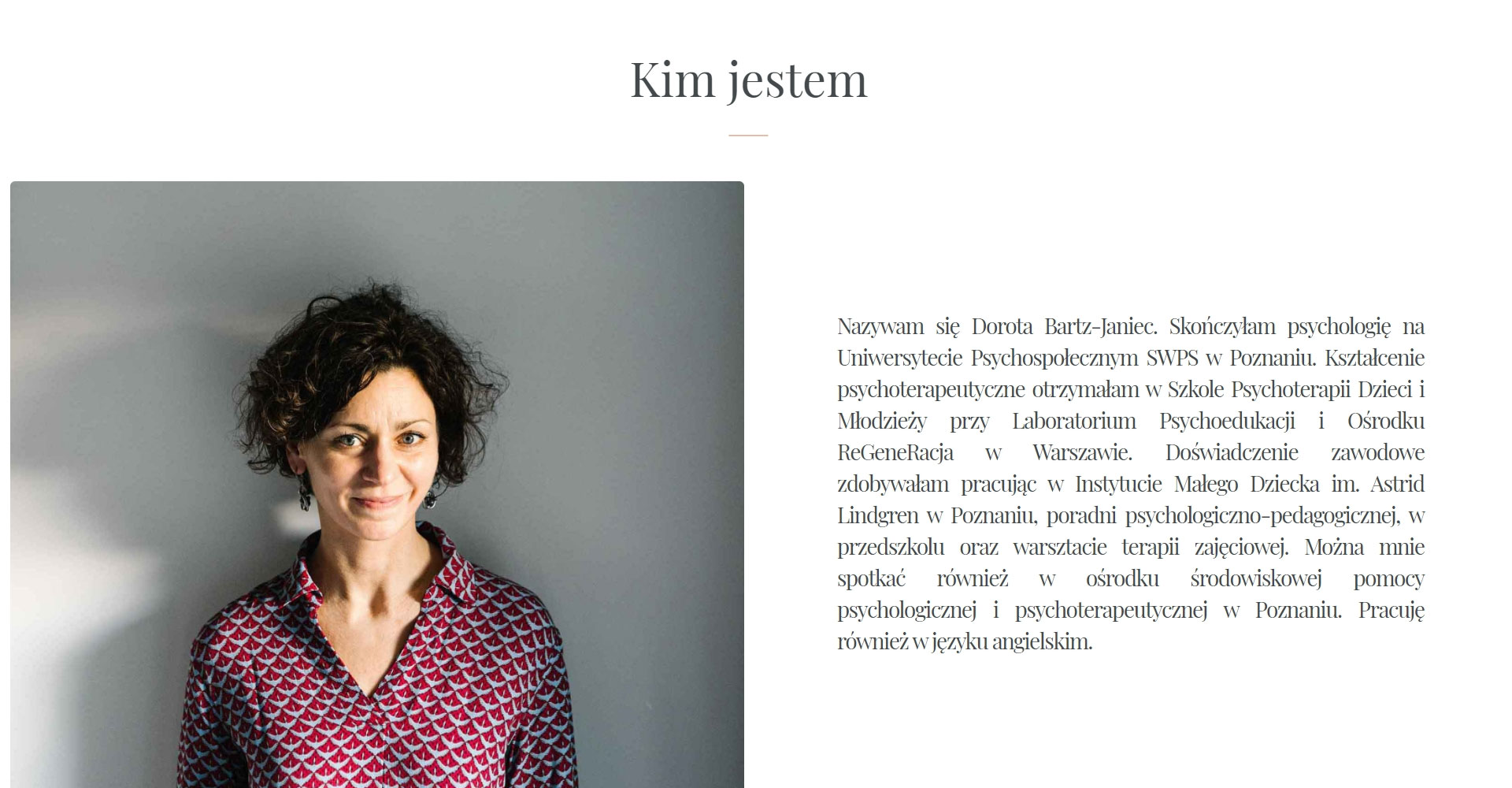 Bartosz Miłek portfolio Dorota Bartz-Janiec psycholog, psycholog dziecięcy