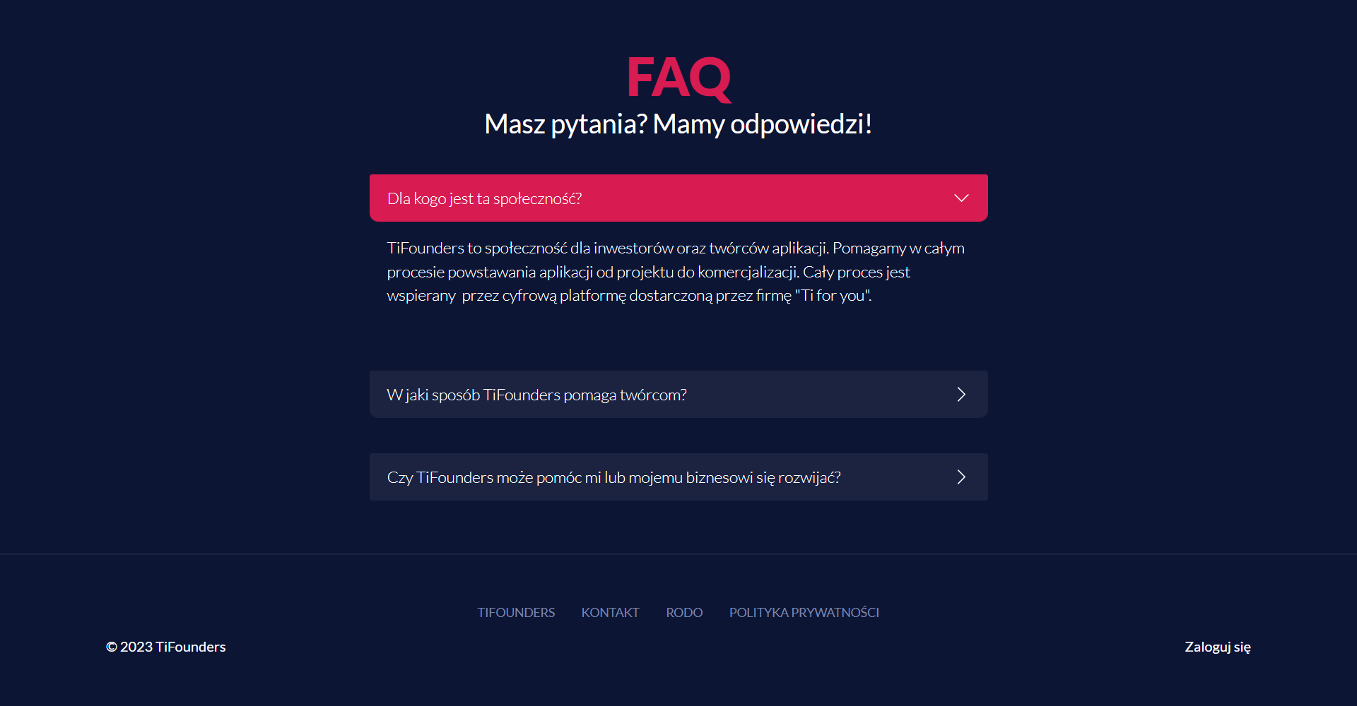 Bartosz Miłek portfolio TiFounders